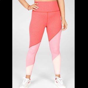 NWT High Waisted Heathered Colorblock 7/8 leggings